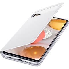 Ljust mobilskal på en Samsung Galaxy-mobil, som är uppfällt. 