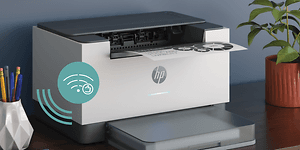 Printer med trådløst signal-logo