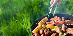 Summer - cooking food on a grill