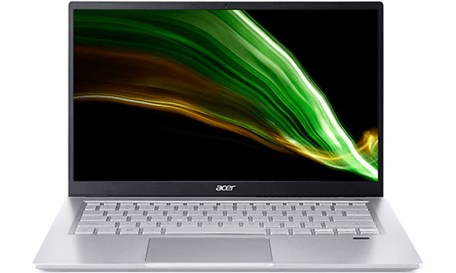 En Acer bærbar computer i sølv
