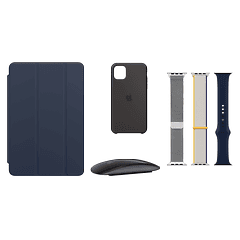 Apple-laitteiden tarvikkeita - iPad ja iPhone-kuoret, Magic Mouse ja Apple Watch -rannekkeet