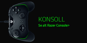Razer konsoll med norsk tekst