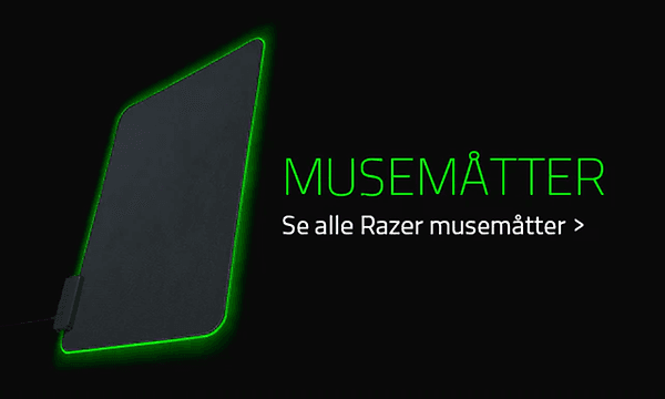 Gaming - Razer - DK - sort version - musemåtter