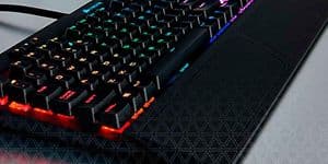 Nærbilde av Corsair gamingtastatur