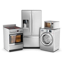 white goods in stainless steel