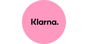 Klarna rund rosa logotyp med svart text.