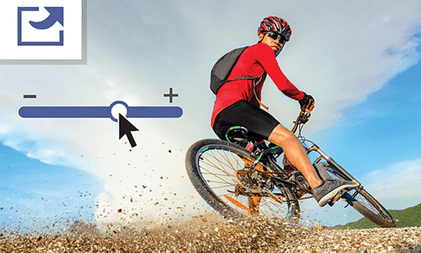 Man på downhill-cykel