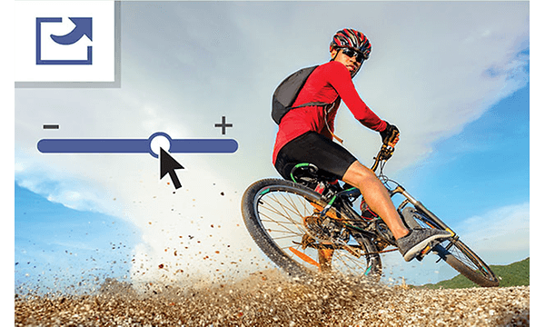 En mand på sin mountain bike