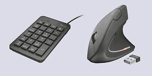 ergonomisk mus og tastatur