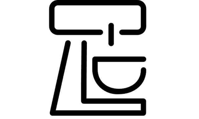 kitchenmachine black and white icon