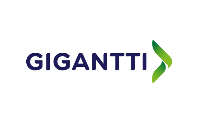 Gigantin vihreä logo valkoisella taustalla
