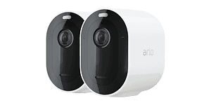 Product image of two Arlo Pro 4 cameras