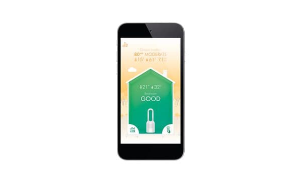 Illustration af smartphone og Dyson Link-appen