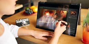 Photo editing on a laptop