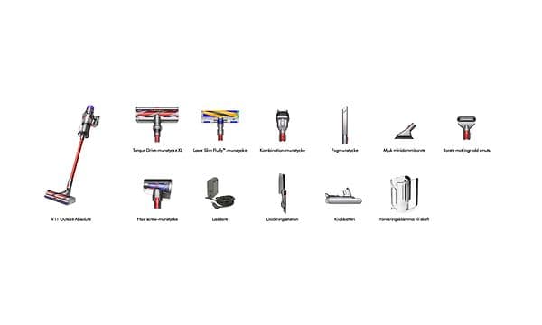 Dyson Outsize Absolute tillbehör.