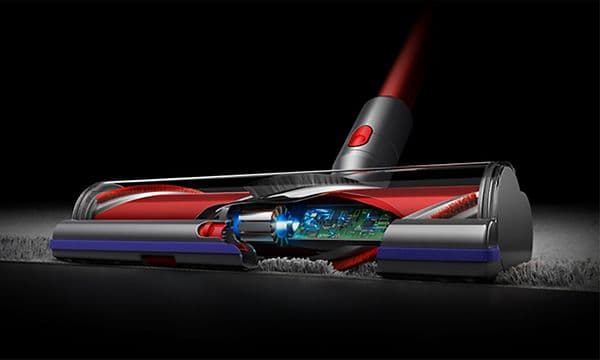 Dyson Outsize Absolute: Illustration med insidan av dammsugaren.