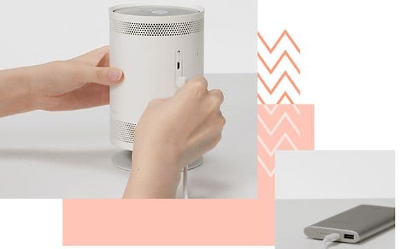 Samsung-Freestyle-Projektor og Samsung-batteri