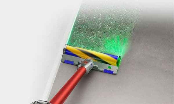 Laser på en Dyson støvsuger