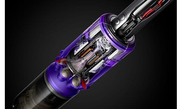 illustrasjon av Dyson Omni-Glide og dens demtrinns filtrering som samler opp også finere partikler