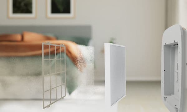 Et gråt Well 5-filter, der skilles ad