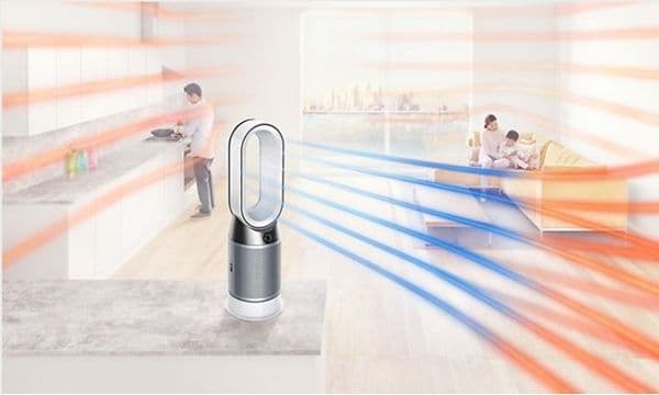 Illustrasjon av Air Multiplier-teknologien i Dyson Pure Hot & Cool-viften.