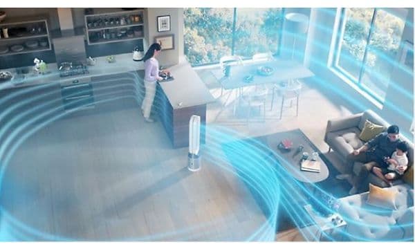 illustrasjon av Air Multiplier-teknologien på en Dyson Pure Cool DYSTP04