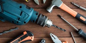Epoq: Installing your kitchen - Tools against wooden background