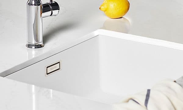 Illustration of bottom mounted sink