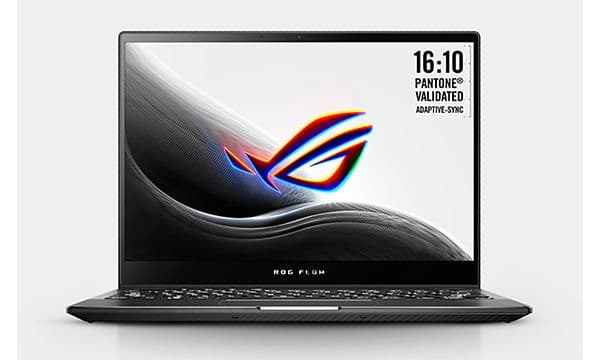 En ROG Flow X13 Bærbar PC sett forfra