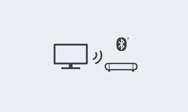 TV, soundbar ja Bluetooth-logo