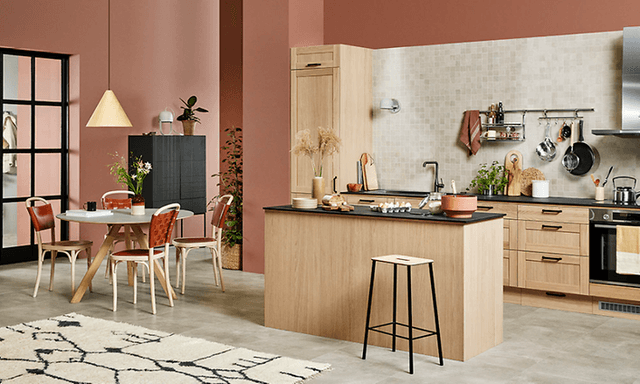Epoq Shaker Natural Oak kjøkken i lyst tre