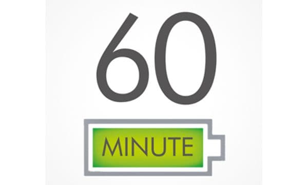 60 minuutin akun kesto