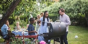 Grillfest i trädgården