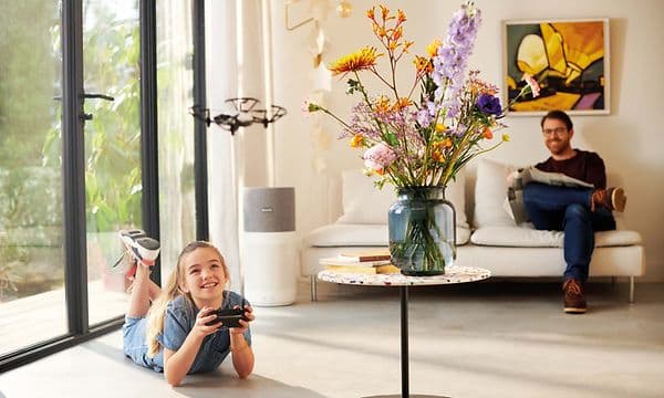 Philips luftrenare i ett vardagsrum