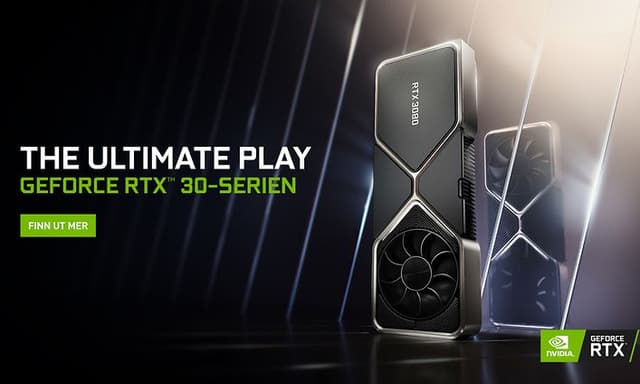 RTX 30-serien-banner med norsk tekst