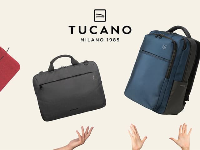 Tucano banner med PC-mappe, dataveske, sekk og nettbrettmappe