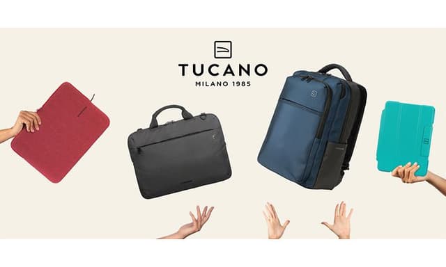 Tucano-banner med computersleeve, computertaske, rygsæk og tabletcover
