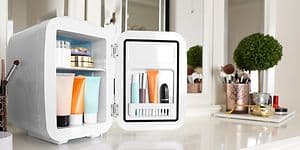 mini fridge with make up 