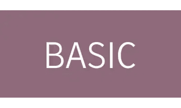 Basic-knapp med lilla bakgrunn