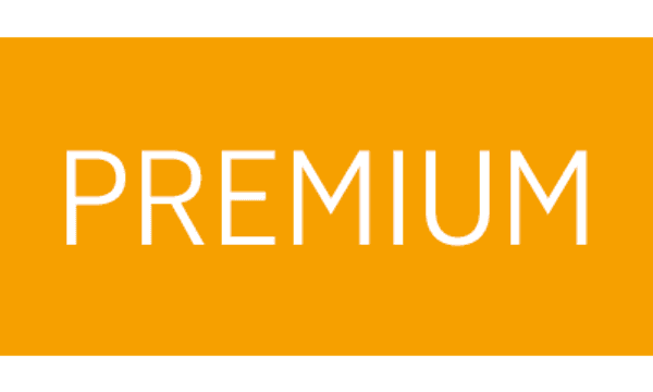 Premium-knapp med oransje bakgrunn