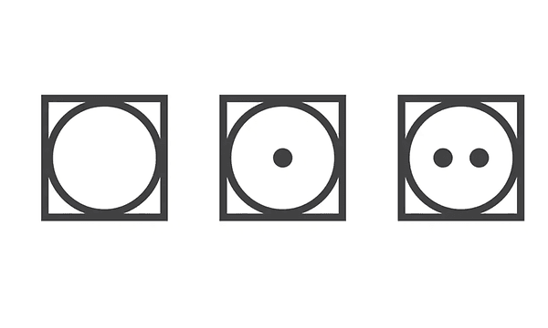Illustration: Ok att torktumla Tvättsymbol.