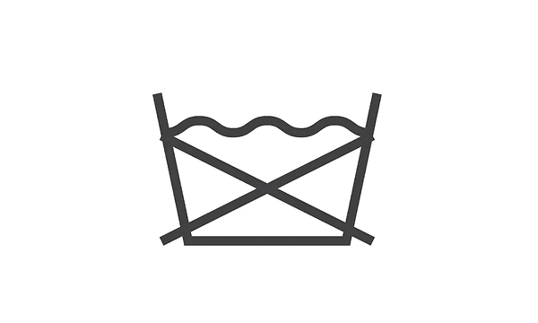 Illustration: tvätta ej tvättsymbol.