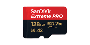 SanDisk MicroSDXC Extreme Pro 128 GB hukommelseskort - produktbillede