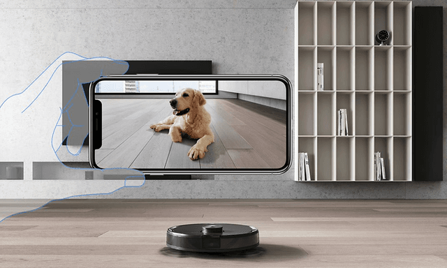 Ecovacs Deebot T9 AIVI viser real-time Video horisontalt