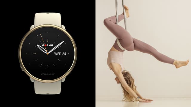 Ignite 2 produktbilde & Kvinne som gjør yoga i en tøyslynge