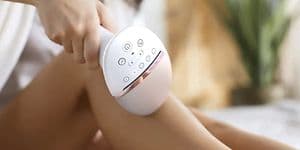 Philips Lumea brukt på et bein
