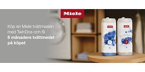 Miele twin dos kampanj -Toppbanner med svensk text