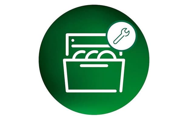service for oppvasmaskin grønt rundt bilde