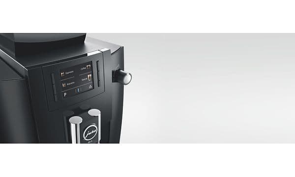 Nærbilde av kontrollpanelet til en JURA WE6-kaffemaskin