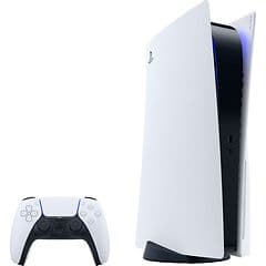 Produktbilde av en hvit playstation og en spillkonsoll som hører til